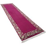 314cm x 82cm Hand Knotted Persian Kashan Modern Runner Rug - Image 3