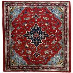 115cm x 110cm Small Hand Knotted Persian Hamadan Dining Rug