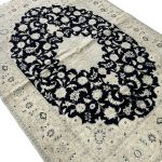 200 x 150cm Hand Knotted Persian Nain Nohla  Wool And Silk Rug - Image 4