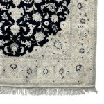 200 x 150cm Hand Knotted Persian Nain Nohla  Wool And Silk Rug - Image 6