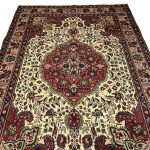 290cm x 195cm Hand-Knotted Persian Mashad Rug – Classic Red Medallion Design - Image 2