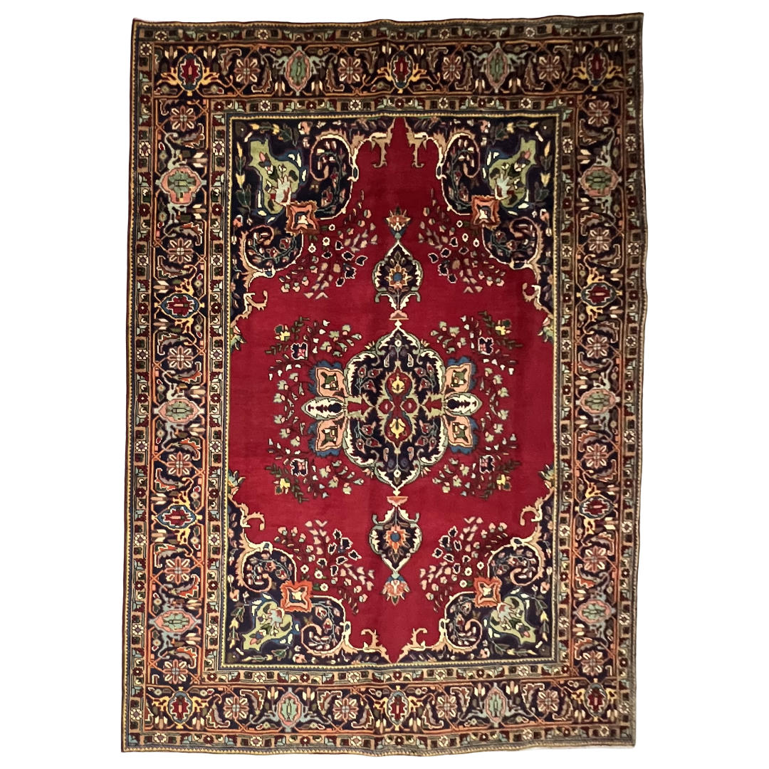 IMG_1218 295 x 198cm Hand-Knotted Persian Tabriz Wool Rug - Image 1