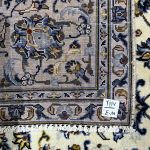 310cm x 212cm Hand-Knotted Persian Floral Cream Kashan – Wool Rug - Image 8