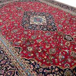 380 x 274cm Hand Knotted Vintage Persian Kashan Wool Rug - Image 3