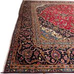 380 x 274cm Hand Knotted Vintage Persian Kashan Wool Rug - Image 9