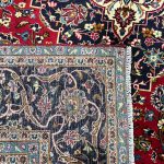 380 x 274cm Hand Knotted Vintage Persian Kashan Wool Rug - Image 11