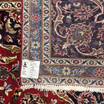 412 x 270cm Kashan Hand Knotted Persian Rug – Red Medallion Design - Image 8