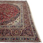 412 x 270cm Kashan Hand Knotted Persian Rug – Red Medallion Design - Image 5