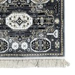 1000 x 80cm Grey Decorative Charcoal Medallion Runner Rug - Image 7