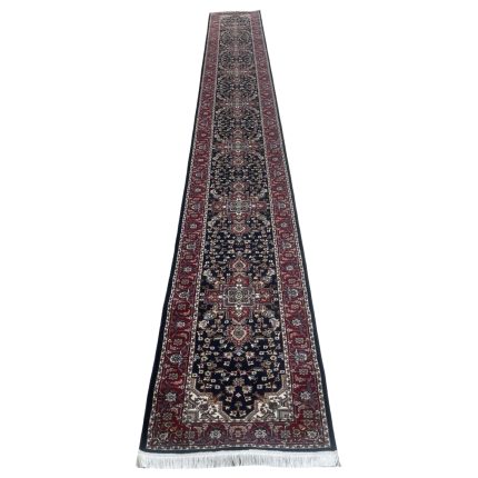 800 x 80cm Navy Persian Heriz Design Long Runner Rug