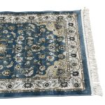 800 x 80cm Blue Floral Medallion Design Long Runner Rug - Image 7
