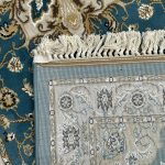 800 x 80cm Blue Floral Medallion Design Long Runner Rug - Image 8