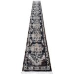 800 x 80cm Blue & Ivory Vintage Oriental Medallion Runner Rug