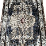 800 x 80cm Blue & Ivory Vintage Oriental Medallion Runner Rug - Image 5