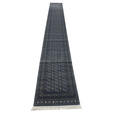 800 x 80cm Dim Grey Bokhara Design Long Runner Rug