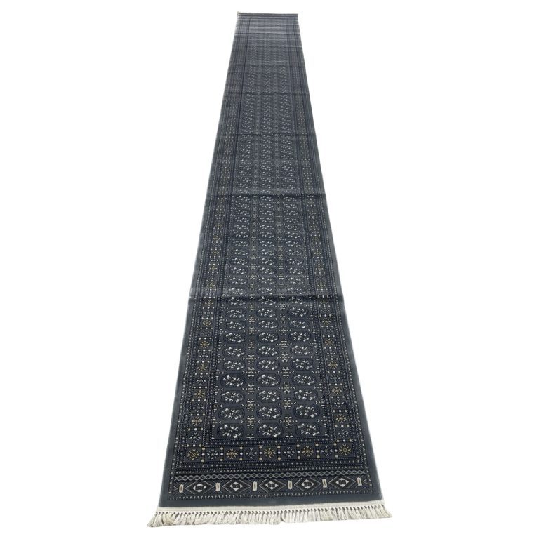 800 x 80cm Dim Grey Bokhara Design Long Runner Rug