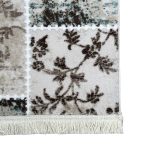800 x 60cm Beige Blue Vintage Patchwork Design Runner Rug - Image 7