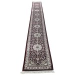 800 x 80cm Burgundy Persian Floral Medallion Long Runner Rug