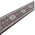 800 x 80cm Burgundy Persian Floral Medallion Long Runner Rug - Image 6