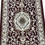 800 x 80cm Burgundy Persian Floral Medallion Long Runner Rug - Image 4