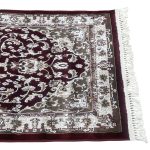 800 x 80cm Burgundy Persian Floral Medallion Long Runner Rug - Image 7