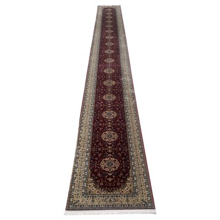 800 x 80cm Red-Beige Persian Mashhad Style Runner Rug