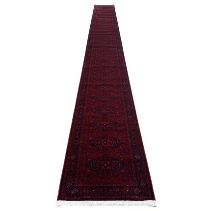 800 x 80cm Deep Red Khal Mohammadi Design Long Runner Rug