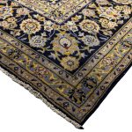 394 x 300cm Hand Knotted Floral Persian Navy Kashan – Wool Rug - Image 6