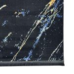 230 × 160cm Black & Blue Distressed Turkish Style Rug - Image 7