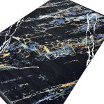 230 × 160cm Black & Blue Distressed Turkish Style Rug