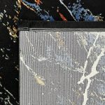 230 × 160cm Black & Blue Distressed Turkish Style Rug