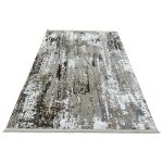 230 x 160cm Modern Abstract Distressed Contemporary Neutral Design Rug