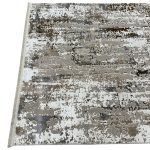 230 x 160cm Modern Abstract Distressed Contemporary Neutral Design Rug - Image 5