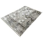 230 x 160cm Modern Neutral Taupe & Ivory Texture Rug - Image 3