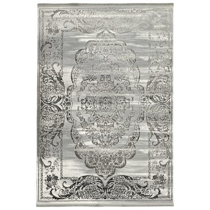 230 x 160cm Machine Made Classic Ornamental Rug – Grey & Ivory Vintage Wash