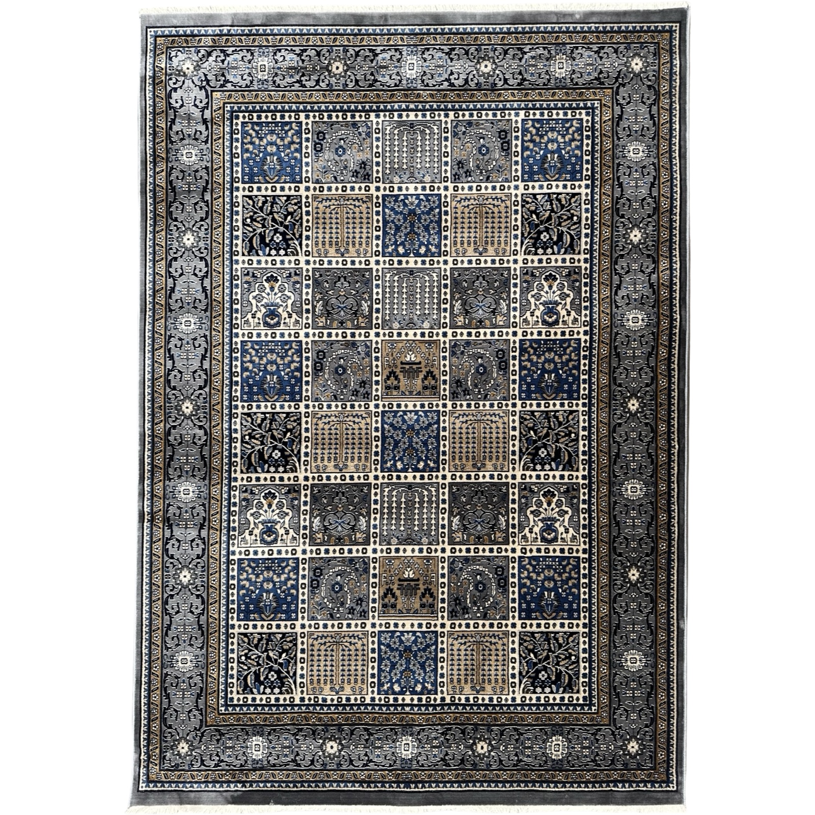 230 x 160cm Soft Machine Made Persian Grey Bakhtiari Design Rug 230 x 160cm Soft Machine Made Persian Grey Bakhtiari Design Rug