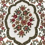275cm x 200cm French Garden on Chocolate Brown Non-Slip Area Rug