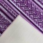 275cm x 200cm Purple & Cream Boho Tribal Pattern Non-Slip Area Rug