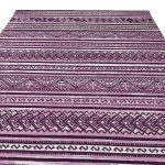 275cm x 200cm Purple & Cream Boho Tribal Pattern Non-Slip Area Rug - Image 3