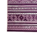 275cm x 200cm Purple & Cream Boho Tribal Pattern Non-Slip Area Rug - Image 9