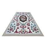 200 x 275 cm Pearl Ivory French Garden Area Rug – Non-Slip Floral Traditional Mat