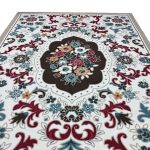 200 x 275 cm Pearl Ivory French Garden Area Rug – Non-Slip Floral Traditional Mat