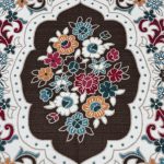 200 x 275 cm Pearl Ivory French Garden Area Rug – Non-Slip Floral Traditional Mat