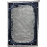 230 × 160cm Modern Grey & Blue Framed Border Turkish Rug