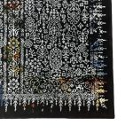230 × 160cm Black Abstract Floral Grid Turkish Rug - Image 8