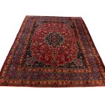 316 x 268cm Hand Knotted Antique Persian Mashad – Floral Wool Rug - Image 2