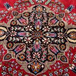 120 x 77cm Rare Antique Hand Woven Persian Floral 100% Pure Silk Qum Rug