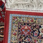 120 x 77cm Rare Antique Hand Woven Persian Floral 100% Pure Silk Qum Rug